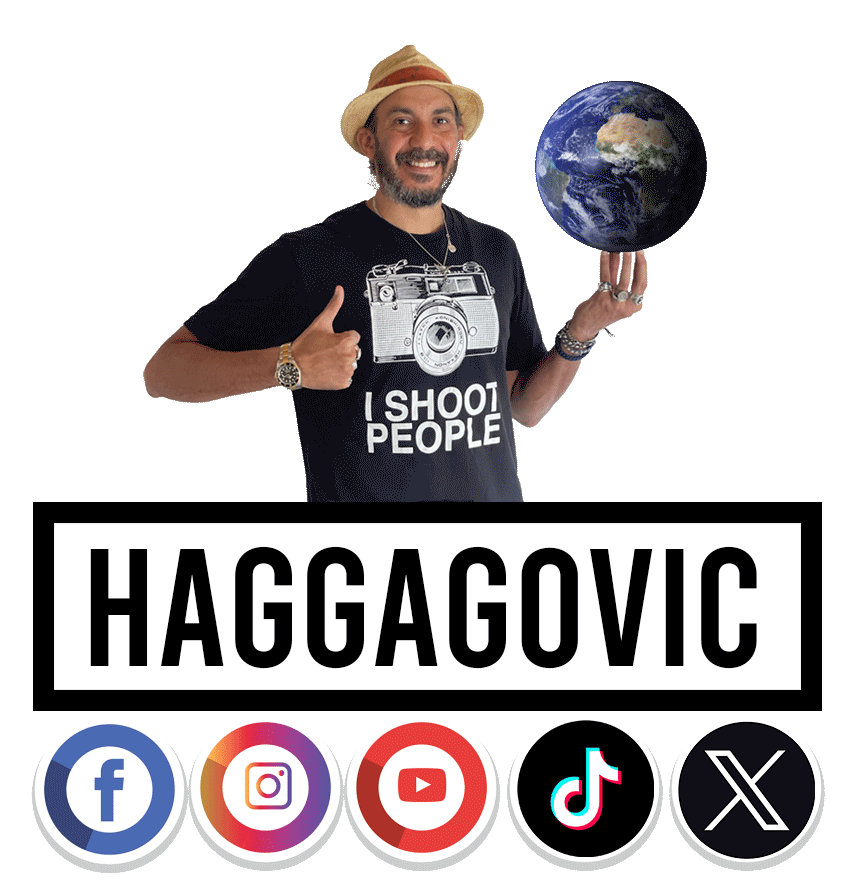 Haggagovic holding a globe